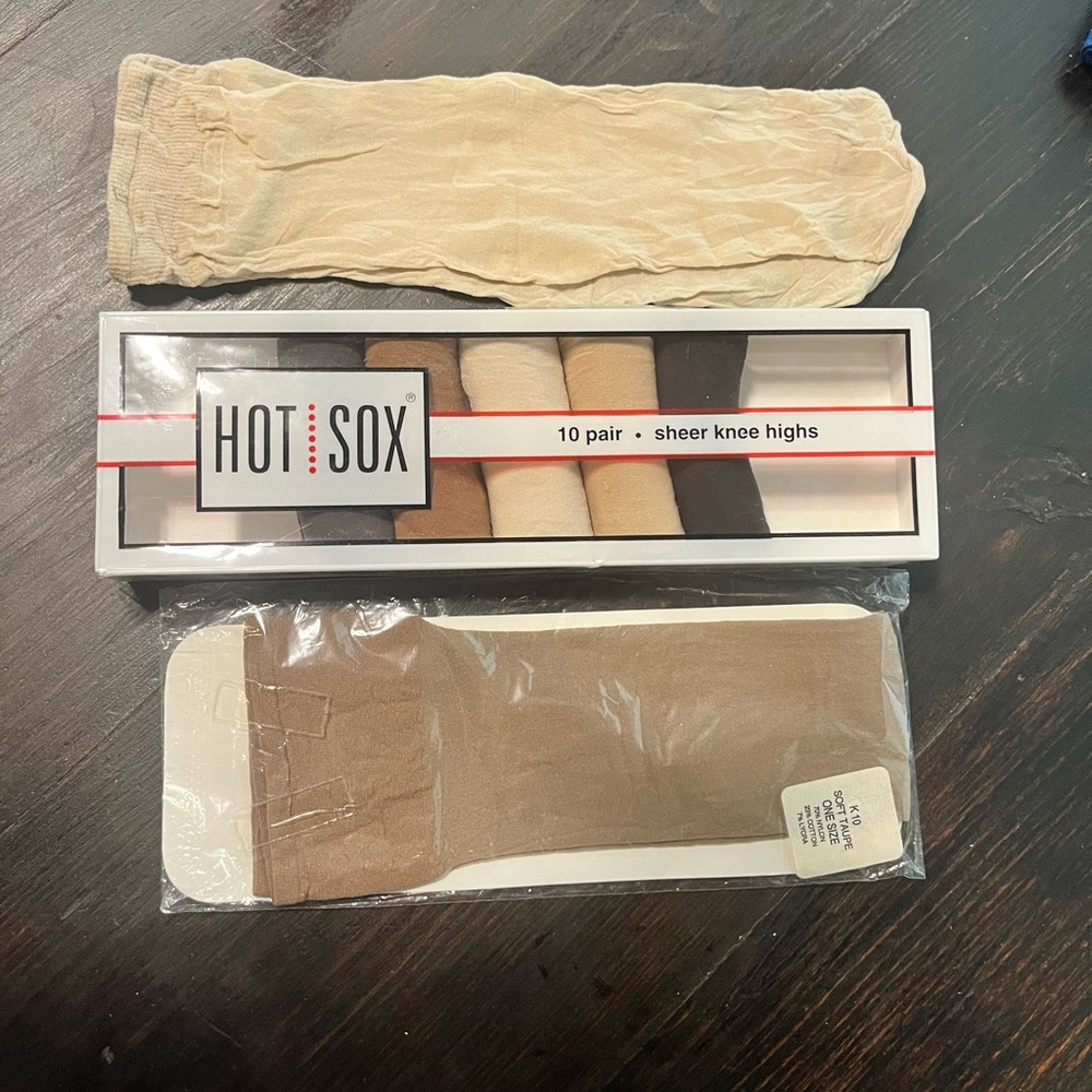 Hot Sox Sheer Knee Highs multicolor pack, Size 8 1/2-11. Brand New. - Picture 4 of 8